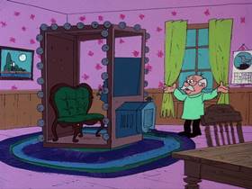 Screenshots from the 1976 DePatie Freleng cartoon The Fishy Time Machine