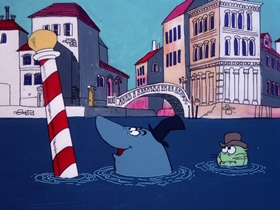 Screenshots from the 1976 DePatie Freleng cartoon Holiday In Venice