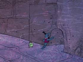 Screenshots from the 1976 DePatie Freleng cartoon Shark And The Beanstalk