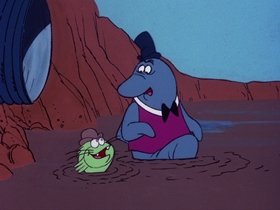 Screenshots from the 1976 DePatie Freleng cartoon The Aquanuts