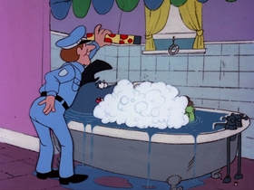 Screenshots from the 1976 DePatie Freleng cartoon The Aquanuts