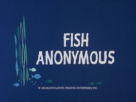 Screenshots from the 1976 DePatie Freleng cartoon Fish Anonymous