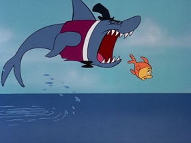 Screenshots from the 1976 DePatie Freleng cartoon Deep Sea Rodeo