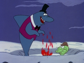 Screenshots from the 1976 DePatie Freleng cartoon Cool Shark