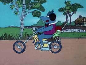 Screenshots from the 1976 DePatie Freleng cartoon Sweat Hog Shark