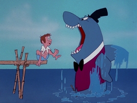 Screenshots from the 1976 DePatie Freleng cartoon No Man