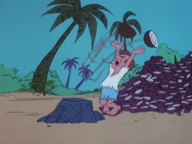 Screenshots from the 1976 DePatie Freleng cartoon No Man