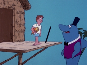 Screenshots from the 1976 DePatie Freleng cartoon No Man