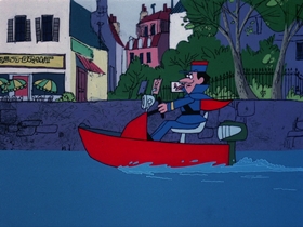 Screenshots from the 1976 DePatie Freleng cartoon Moulin Rogues