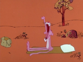 Screenshots from the 1976 DePatie Freleng cartoon Sherlock Pink