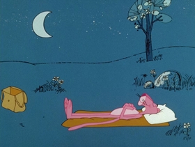 Screenshots from the 1976 DePatie Freleng cartoon Sherlock Pink