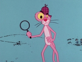 Screenshots from the 1976 DePatie Freleng cartoon Sherlock Pink