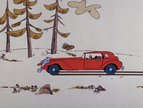 Screenshots from the 1976 DePatie Freleng cartoon Sherlock Pink