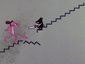 Screenshots from the 1976 DePatie Freleng cartoon Sherlock Pink