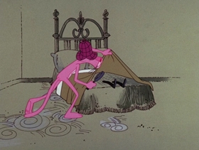 Screenshots from the 1976 DePatie Freleng cartoon Sherlock Pink