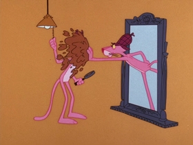 Screenshots from the 1976 DePatie Freleng cartoon Sherlock Pink
