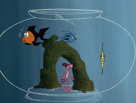 Screenshots from the 1976 DePatie Freleng cartoon Sherlock Pink