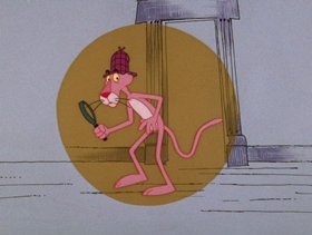 Screenshots from the 1976 DePatie Freleng cartoon Sherlock Pink
