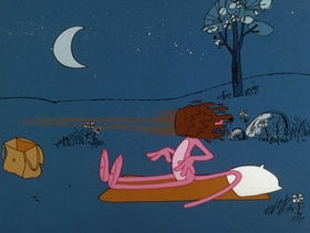 Screenshots from the 1976 DePatie Freleng cartoon Sherlock Pink