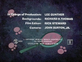 Screenshots from the 1976 DePatie Freleng cartoon Sherlock Pink