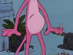 Screenshots from the 1976 DePatie Freleng cartoon Mystic Pink