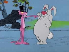 Screenshots from the 1976 DePatie Freleng cartoon Mystic Pink