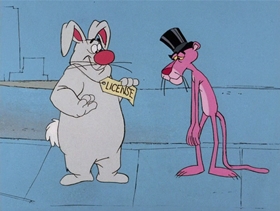 Screenshots from the 1976 DePatie Freleng cartoon Mystic Pink