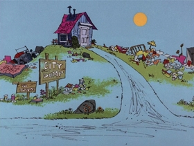 Screenshots from the 1976 DePatie Freleng cartoon Mystic Pink