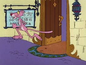 Screenshots from the 1976 DePatie Freleng cartoon The Pink of Arabee