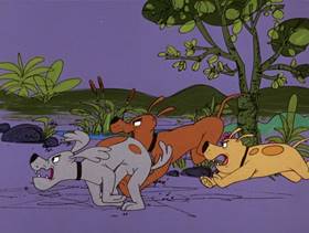 Screenshots from the 1976 DePatie Freleng cartoon The Pink of Arabee