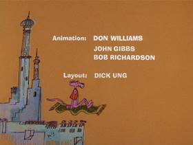 Screenshots from the 1976 DePatie Freleng cartoon The Pink of Arabee