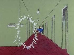 Screenshots from the 1976 DePatie Freleng cartoon The Pink Pro