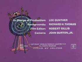 Screenshots from the 1976 DePatie Freleng cartoon The Pink Pro