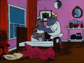 Screenshots from the 1976 DePatie Freleng cartoon Medicur