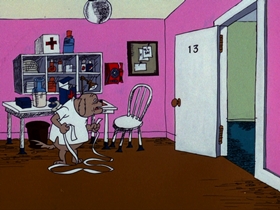 Screenshots from the 1976 DePatie Freleng cartoon Medicur