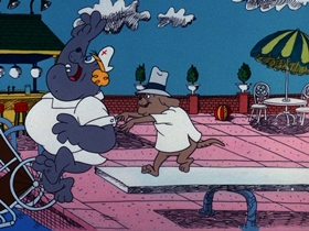 Screenshots from the 1976 DePatie Freleng cartoon Medicur