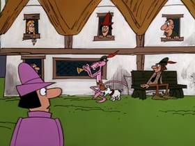 Screenshots from the 1976 DePatie Freleng cartoon Pink Piper