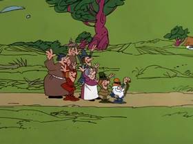 Screenshots from the 1976 DePatie Freleng cartoon Pink Piper