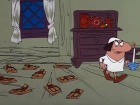 Screenshots from the 1976 DePatie Freleng cartoon Pink Piper