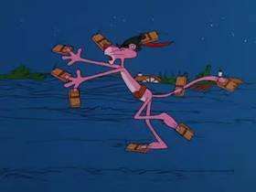Screenshots from the 1976 DePatie Freleng cartoon Pink Piper