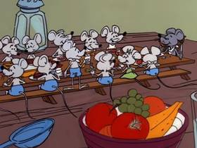 Screenshots from the 1976 DePatie Freleng cartoon Pink Piper