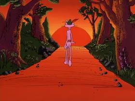 Screenshots from the 1976 DePatie Freleng cartoon Pink Piper