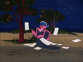 Screenshots from the 1976 DePatie Freleng cartoon Pinky Doodle