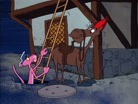 Screenshots from the 1976 DePatie Freleng cartoon Pinky Doodle