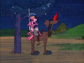 Screenshots from the 1976 DePatie Freleng cartoon Pinky Doodle