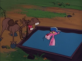 Screenshots from the 1976 DePatie Freleng cartoon Pinky Doodle