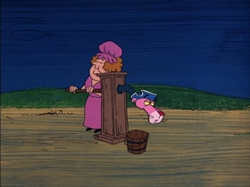 Screenshots from the 1976 DePatie Freleng cartoon Pinky Doodle