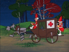 Screenshots from the 1976 DePatie Freleng cartoon Pinky Doodle