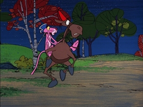 Screenshots from the 1976 DePatie Freleng cartoon Pinky Doodle