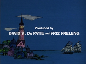 Screenshots from the 1976 DePatie Freleng cartoon Pinky Doodle